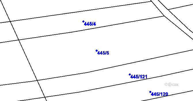 Parcela st. 445/5 v KÚ Stradonice u Pátku, Katastrální mapa