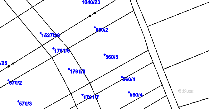 Parcela st. 560/3 v KÚ Stradonice u Pátku, Katastrální mapa