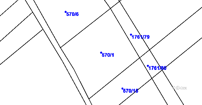 Parcela st. 570/1 v KÚ Stradonice u Pátku, Katastrální mapa