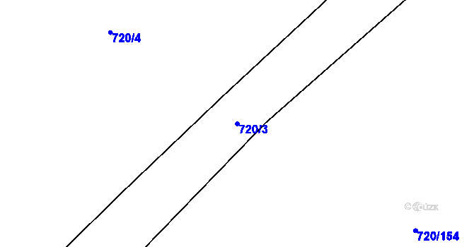 Parcela st. 720/3 v KÚ Stradonice u Pátku, Katastrální mapa