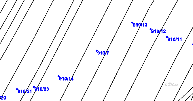 Parcela st. 910/7 v KÚ Stradonice u Pátku, Katastrální mapa