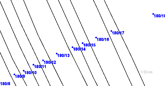 Parcela st. 180/15 v KÚ Stradonice u Pátku, Katastrální mapa