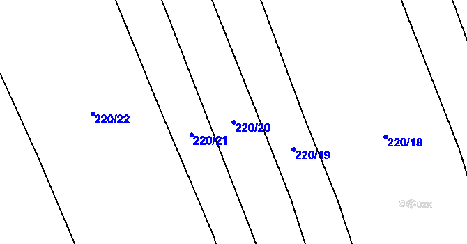 Parcela st. 220/20 v KÚ Stradonice u Pátku, Katastrální mapa