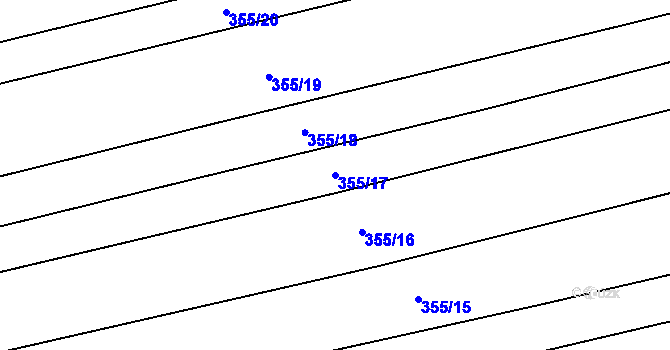 Parcela st. 355/17 v KÚ Stradonice u Pátku, Katastrální mapa