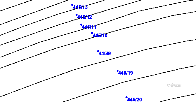 Parcela st. 445/9 v KÚ Stradonice u Pátku, Katastrální mapa