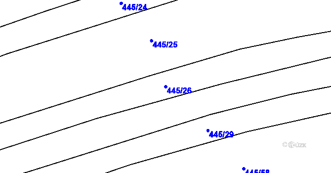 Parcela st. 445/26 v KÚ Stradonice u Pátku, Katastrální mapa