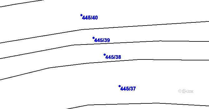 Parcela st. 445/38 v KÚ Stradonice u Pátku, Katastrální mapa