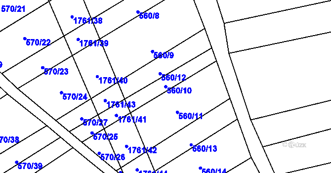 Parcela st. 560/10 v KÚ Stradonice u Pátku, Katastrální mapa