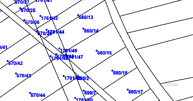 Parcela st. 560/15 v KÚ Stradonice u Pátku, Katastrální mapa
