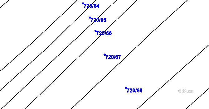 Parcela st. 720/67 v KÚ Stradonice u Pátku, Katastrální mapa