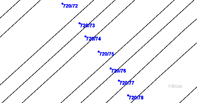 Parcela st. 720/75 v KÚ Stradonice u Pátku, Katastrální mapa
