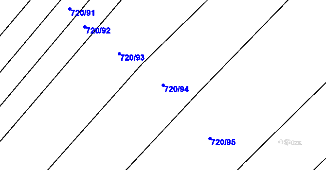 Parcela st. 720/94 v KÚ Stradonice u Pátku, Katastrální mapa