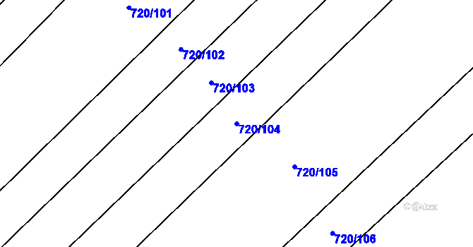 Parcela st. 720/104 v KÚ Stradonice u Pátku, Katastrální mapa