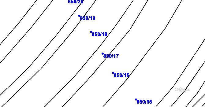 Parcela st. 850/17 v KÚ Stradonice u Pátku, Katastrální mapa