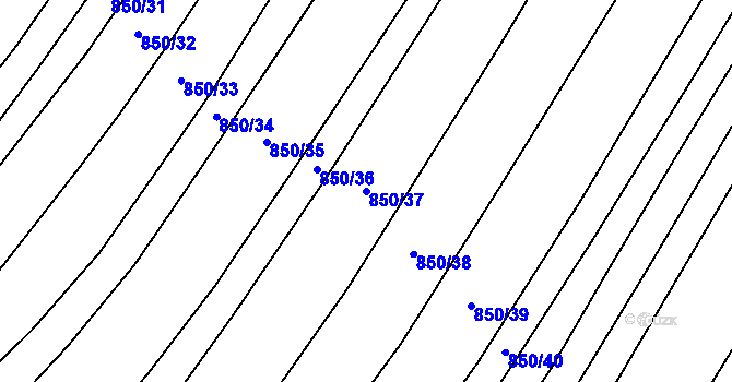 Parcela st. 850/37 v KÚ Stradonice u Pátku, Katastrální mapa