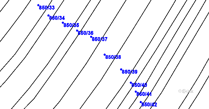 Parcela st. 850/38 v KÚ Stradonice u Pátku, Katastrální mapa