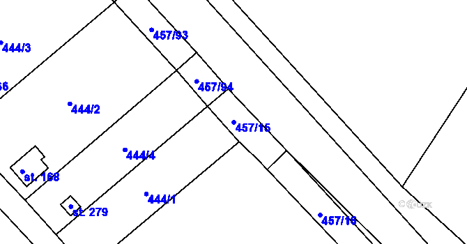 Parcela st. 457/15 v KÚ Patokryje, Katastrální mapa