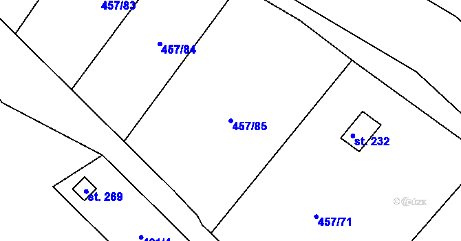 Parcela st. 457/85 v KÚ Patokryje, Katastrální mapa