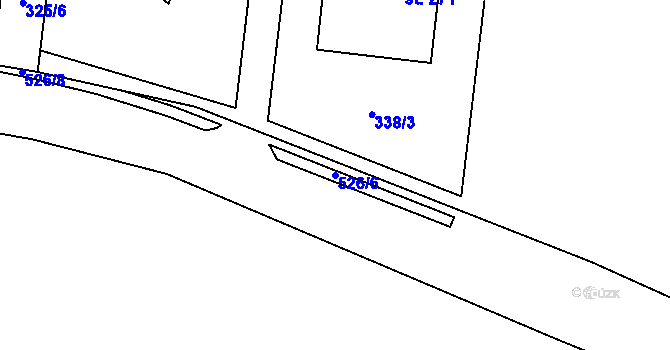 Parcela st. 526/6 v KÚ Patokryje, Katastrální mapa