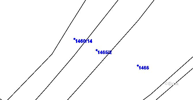 Parcela st. 1465/2 v KÚ Pavlice, Katastrální mapa