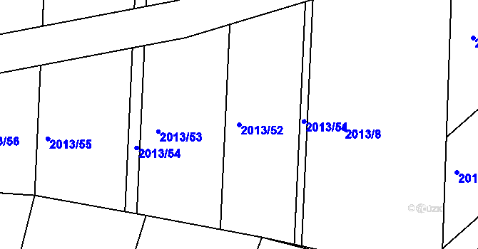 Parcela st. 2013/52 v KÚ Pavlíkov, Katastrální mapa