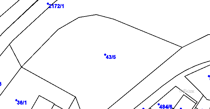 Parcela st. 43/5 v KÚ Pavlov u Dolních Věstonic, Katastrální mapa