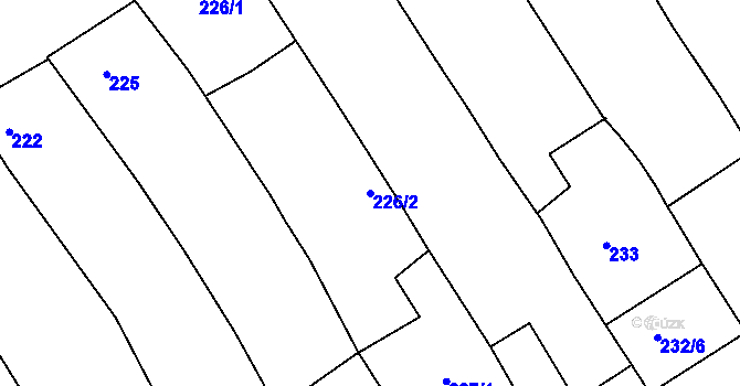 Parcela st. 226/2 v KÚ Pavlov u Dolních Věstonic, Katastrální mapa