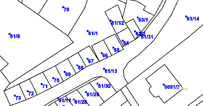 Parcela st. 66 v KÚ Pavlov u Dolních Věstonic, Katastrální mapa