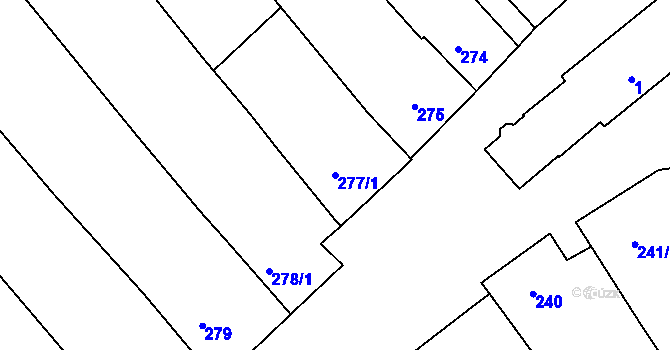 Parcela st. 277/1 v KÚ Pavlov u Dolních Věstonic, Katastrální mapa
