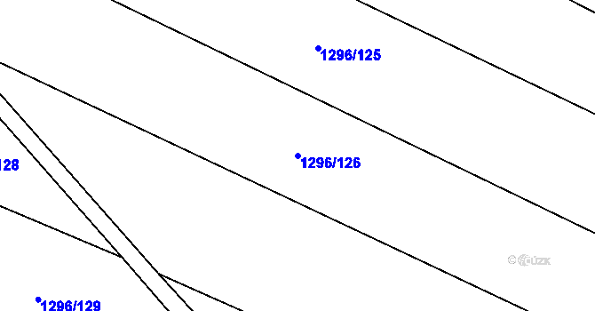 Parcela st. 1296/126 v KÚ Pavlov u Stonařova, Katastrální mapa