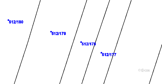 Parcela st. 512/178 v KÚ Pavlov, Katastrální mapa