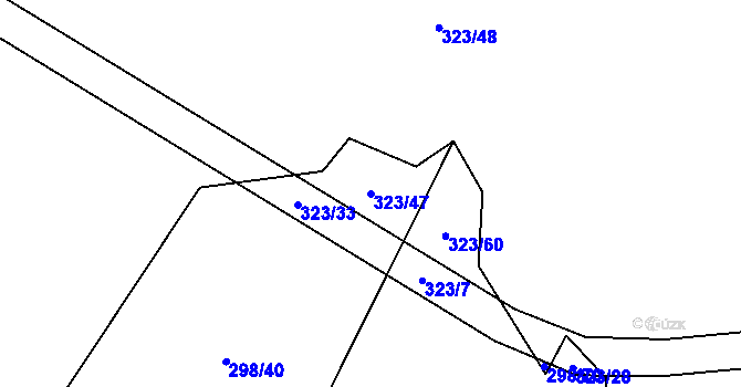 Parcela st. 323/47 v KÚ Pavlov, Katastrální mapa