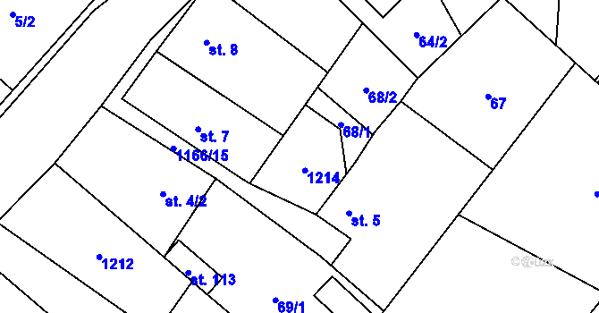 Parcela st. 6 v KÚ Pavlov u Loštic, Katastrální mapa