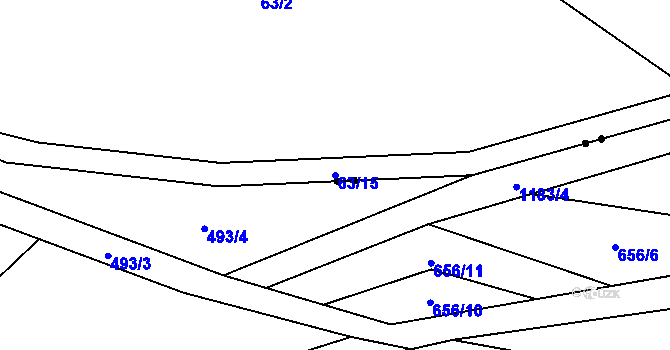 Parcela st. 63/15 v KÚ Zavadilka, Katastrální mapa