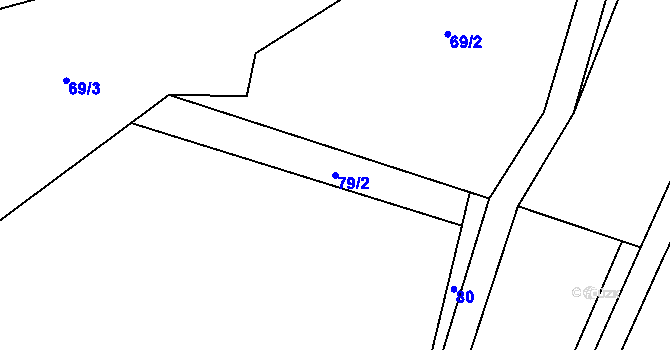 Parcela st. 79/2 v KÚ Pavlov u Herálce, Katastrální mapa