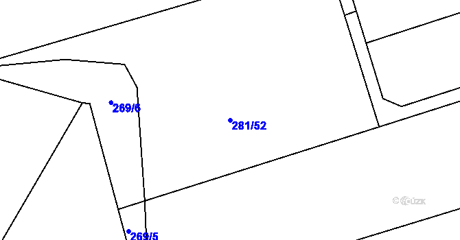 Parcela st. 281/52 v KÚ Pavlov u Herálce, Katastrální mapa