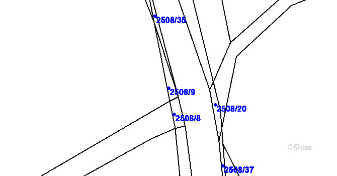 Parcela st. 2508/9 v KÚ Pavlovice u Vlašimi, Katastrální mapa