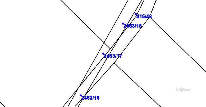Parcela st. 2463/17 v KÚ Pavlovice u Vlašimi, Katastrální mapa