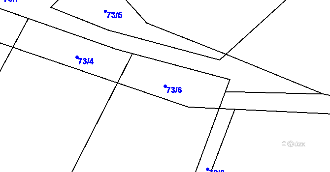 Parcela st. 73/6 v KÚ Pavlovice u Vlašimi, Katastrální mapa