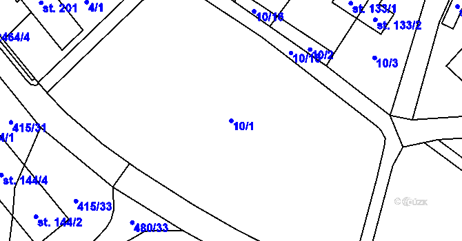 Parcela st. 10/1 v KÚ Pavlovice u Vlašimi, Katastrální mapa