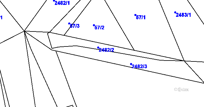 Parcela st. 2482 v KÚ Pavlovice u Vlašimi, Katastrální mapa