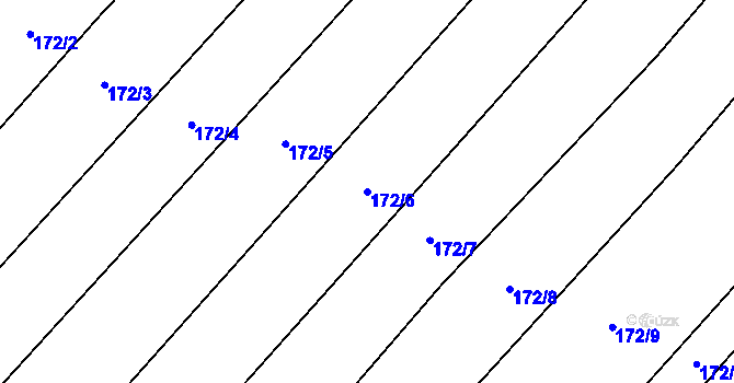 Parcela st. 172/6 v KÚ Pavlovice u Přerova, Katastrální mapa