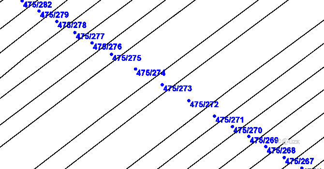 Parcela st. 475/273 v KÚ Pavlovice u Přerova, Katastrální mapa