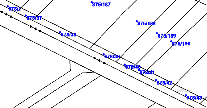 Parcela st. 678/39 v KÚ Pavlovice u Přerova, Katastrální mapa