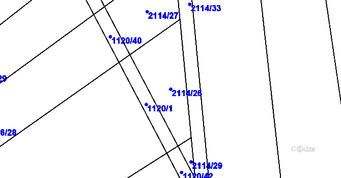 Parcela st. 2114/26 v KÚ Pavlovice u Přerova, Katastrální mapa