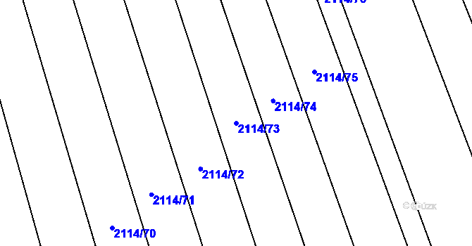 Parcela st. 2114/73 v KÚ Pavlovice u Přerova, Katastrální mapa