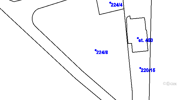 Parcela st. 224/8 v KÚ Pec pod Sněžkou, Katastrální mapa