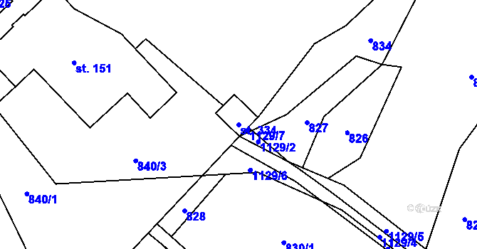 Parcela st. 334 v KÚ Velká Úpa II, Katastrální mapa