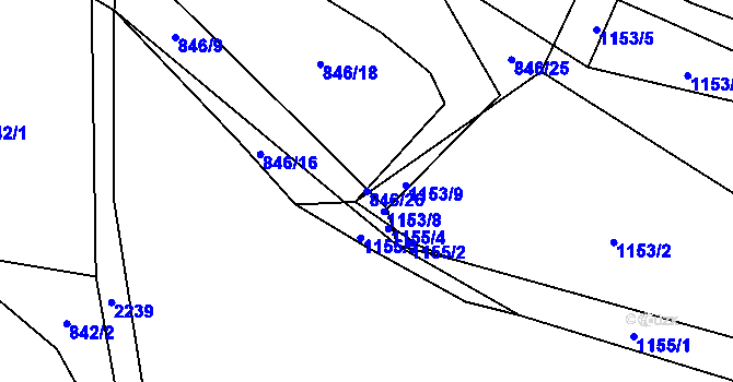 Parcela st. 846/26 v KÚ Pecerady, Katastrální mapa