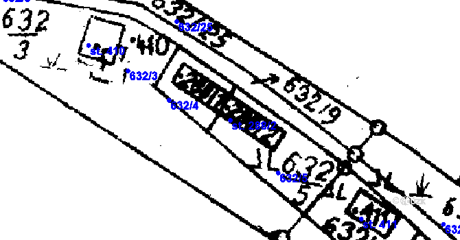 Parcela st. 288/2 v KÚ Pecka, Katastrální mapa